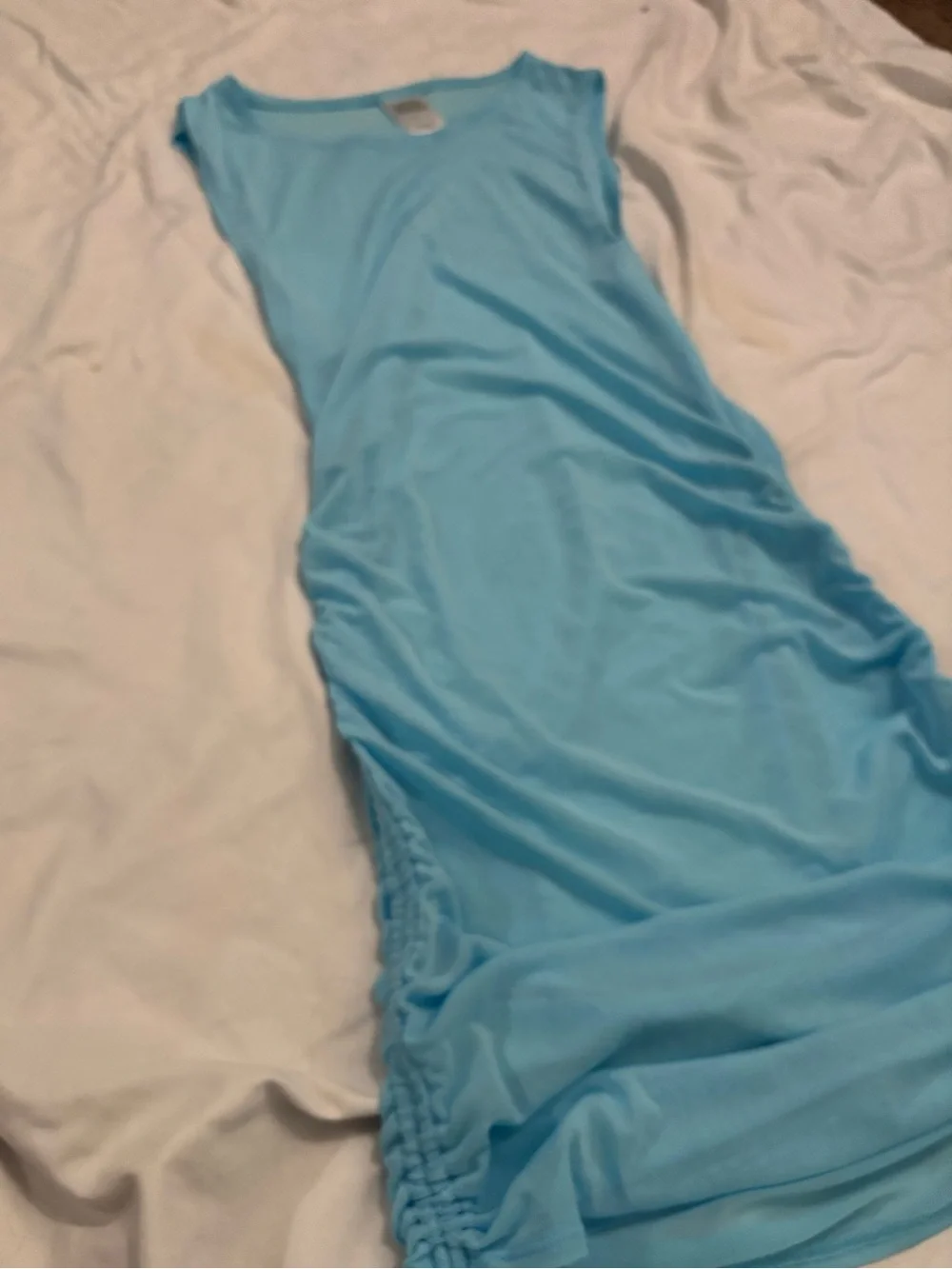 wild fable Sky Blue Sheer Tank Top